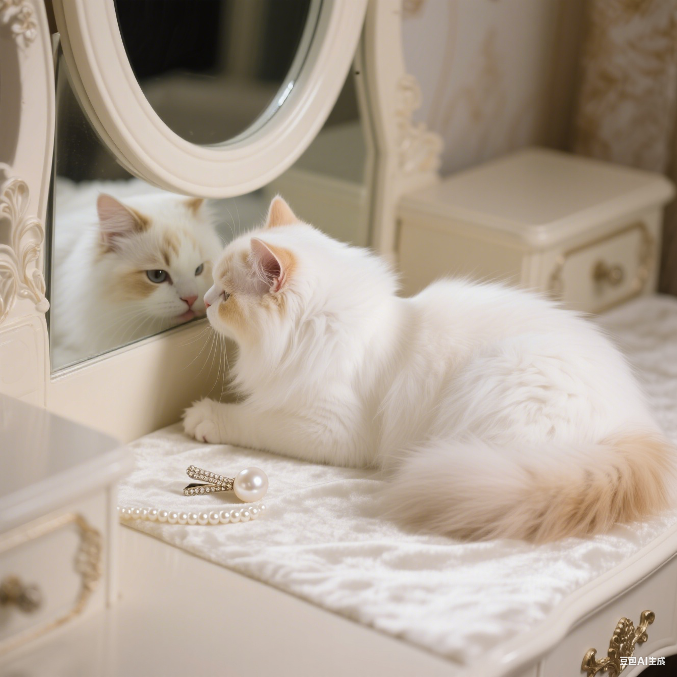 金吉拉猫的图片，采用写实宠物摄影风格