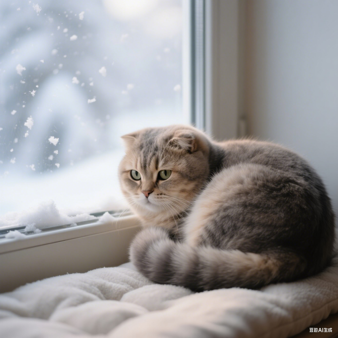 苏格兰折耳猫​展现它们温顺可爱的圆萌特质和独特的
