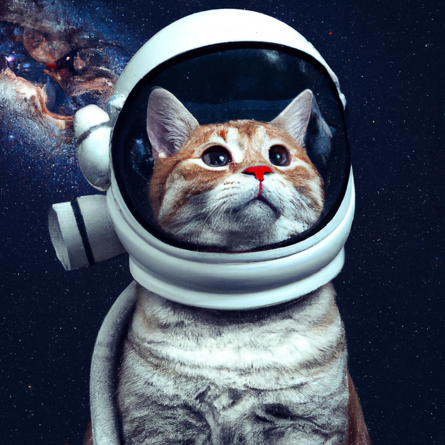 可爱喵星人宇航员图片