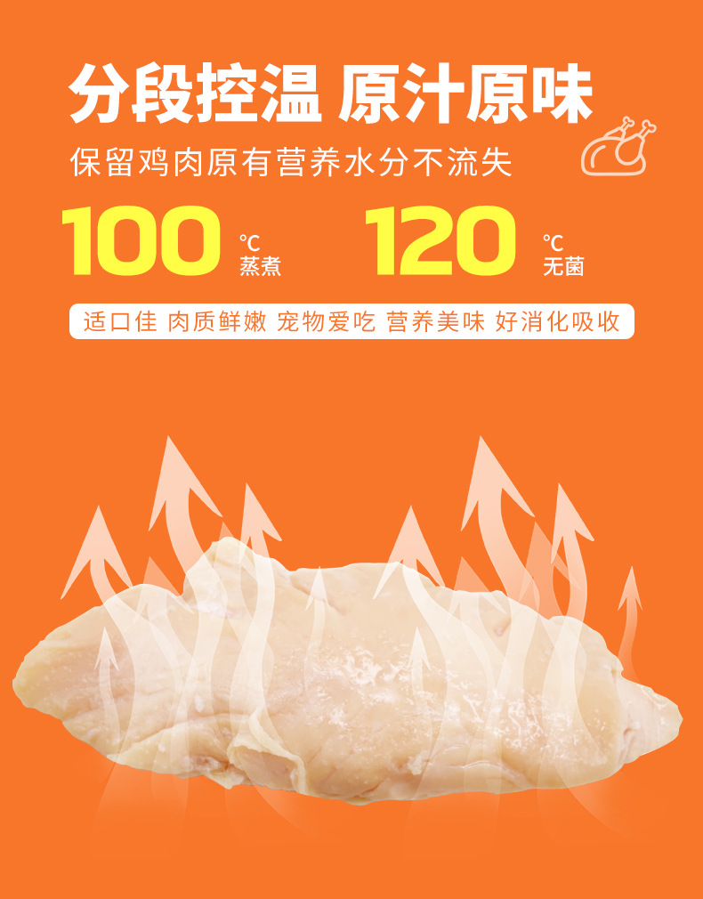宠物蒸煮鸡胸肉40g水煮鸡小胸猫零食（不包邮）