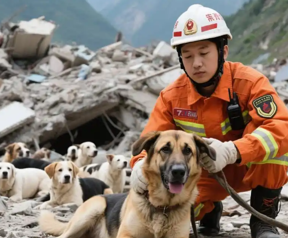 泪目!汶川地震17年后,汶川地震搜救犬全部离世,它们的功勋永存