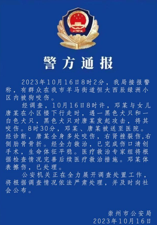 央媒评女童被咬:罗威纳犬主人须绳之以法