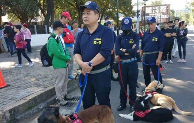 台中花博开幕有警犬与骑警进驻维安 成特殊亮点