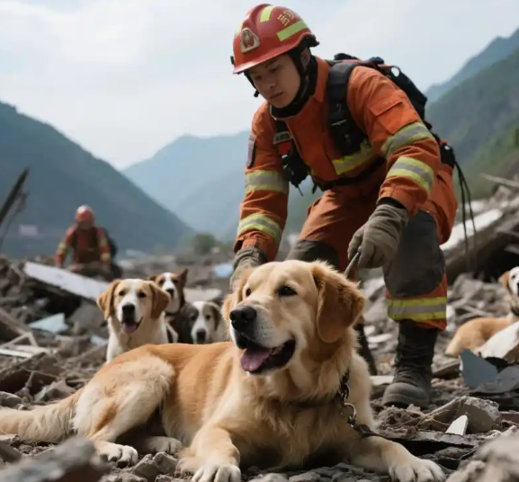 泪目!汶川地震17年后,汶川地震搜救犬全部离世,它们的功勋永存