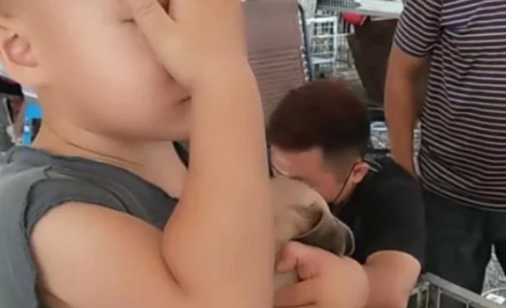 主人要把狗狗卖掉,孩子发现后,扑上来的动作,让父母很为难