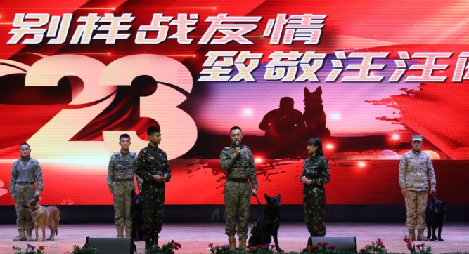 雪枫旅三级功勋军犬,光荣退役