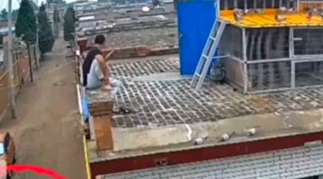 河北廊坊:偷狗贼开车白天套狗,村民怒砸砖块?