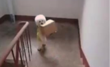 狗狗下楼帮主人拿快递,专业能力100分,网友:它的主人好像继母!