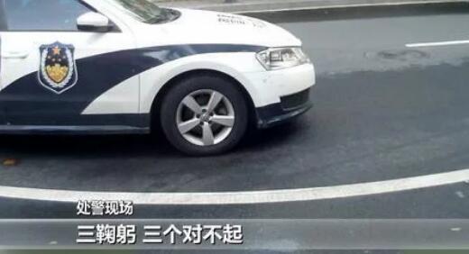 环卫工被狗拌了一下 狗主人给我的狗三鞠躬道歉