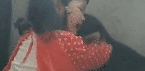 小主人被揍,小主人找狗狗帮助,狗狗看过女主角一眼表明:束手无策