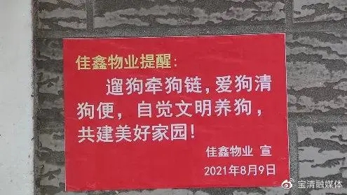 物业公司养狗权限制 | 小区物业贴“禁犬令”违者罚1000元!物业还能禁止居民养狗?