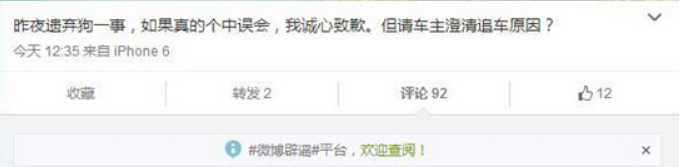 瘸腿小狗“被遗弃”引热议 当事人出面发言