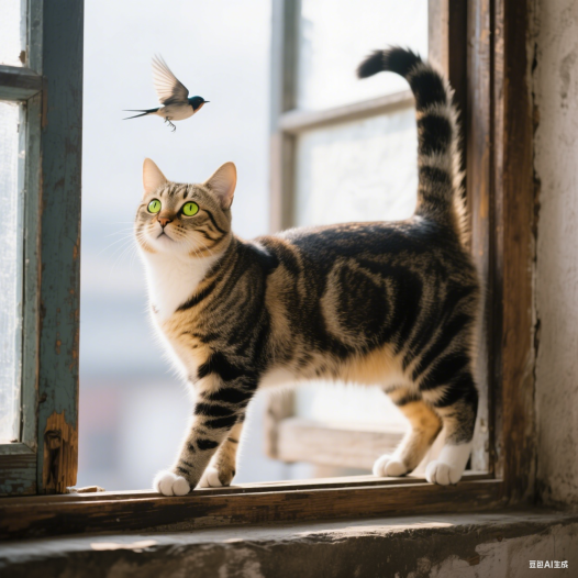 狸花猫的图片，采用写实宠物摄影风格