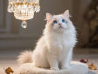 金吉拉猫的图片,采用写实宠物摄影风格