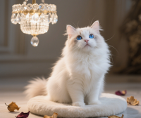 金吉拉猫的图片，采用写实宠物摄影风格