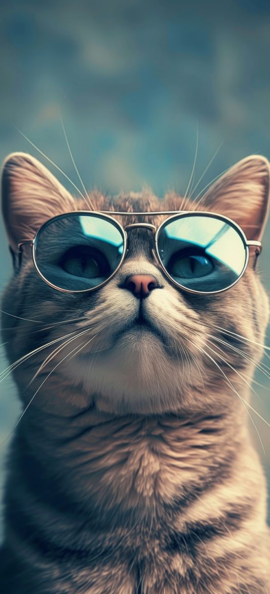 戴着墨镜的可爱喵星人图片