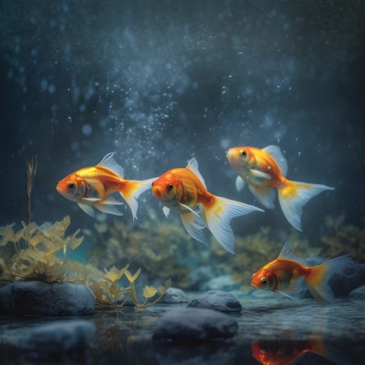 水族馆金鱼鱼群摄影图片