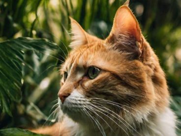 野生挪威森林猫写真摄影图片