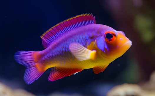 水族馆彩色观赏鱼摄影图片