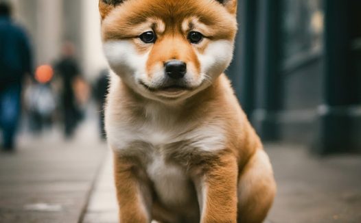 街头可爱日本柴犬摄影图片