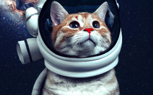 可爱喵星人宇航员图片