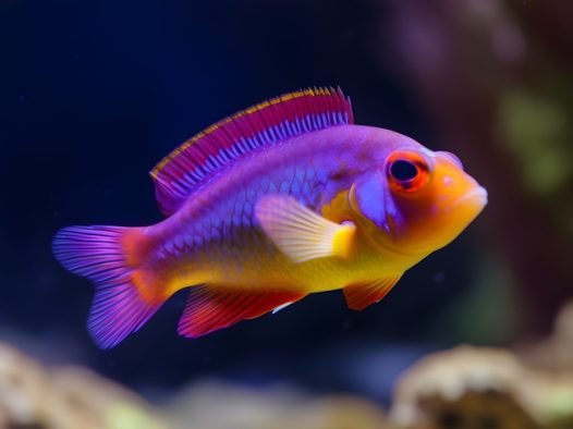 水族馆彩色观赏鱼摄影图片