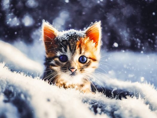 唯美意境小猫摄影图片