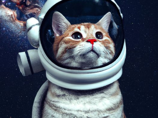可爱喵星人宇航员图片
