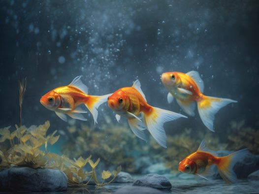 水族馆金鱼鱼群摄影图片