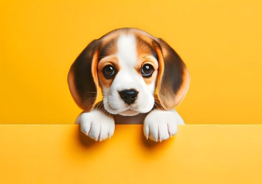 可爱比格犬萌宠狗狗写真图片