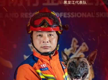 黑龙江搜救犬“刺钉” 科目夺冠，摘得“金头盔”