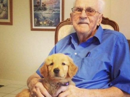 这组合超萌! 美国87岁爷爷和爱犬扮天外奇迹